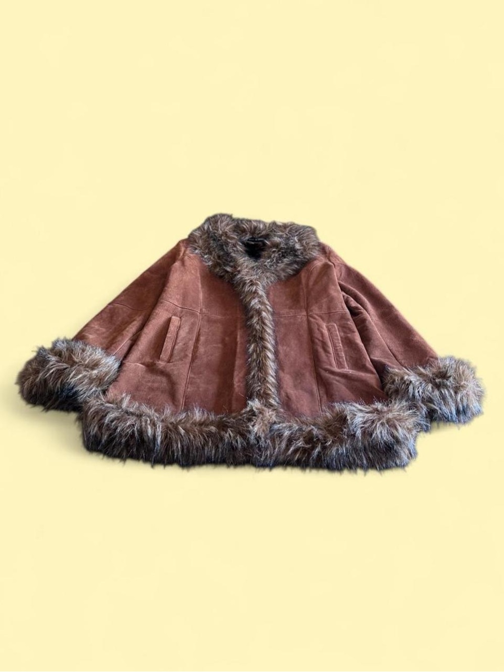 Vintage Wilsons Leather Suede Faux Fur Penny Lane Coat Women’s Size L